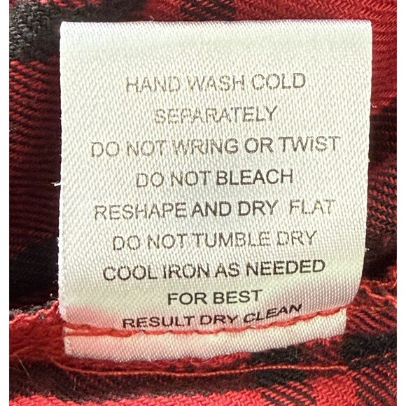 Women Cabincore Red Plaid Flannel Button Front Shirt Oversized Cozy Size XL - Picture 7 of 9